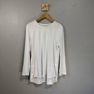 J.Jill Fit Performance Long-Sleeve Tee White Women’s Medium